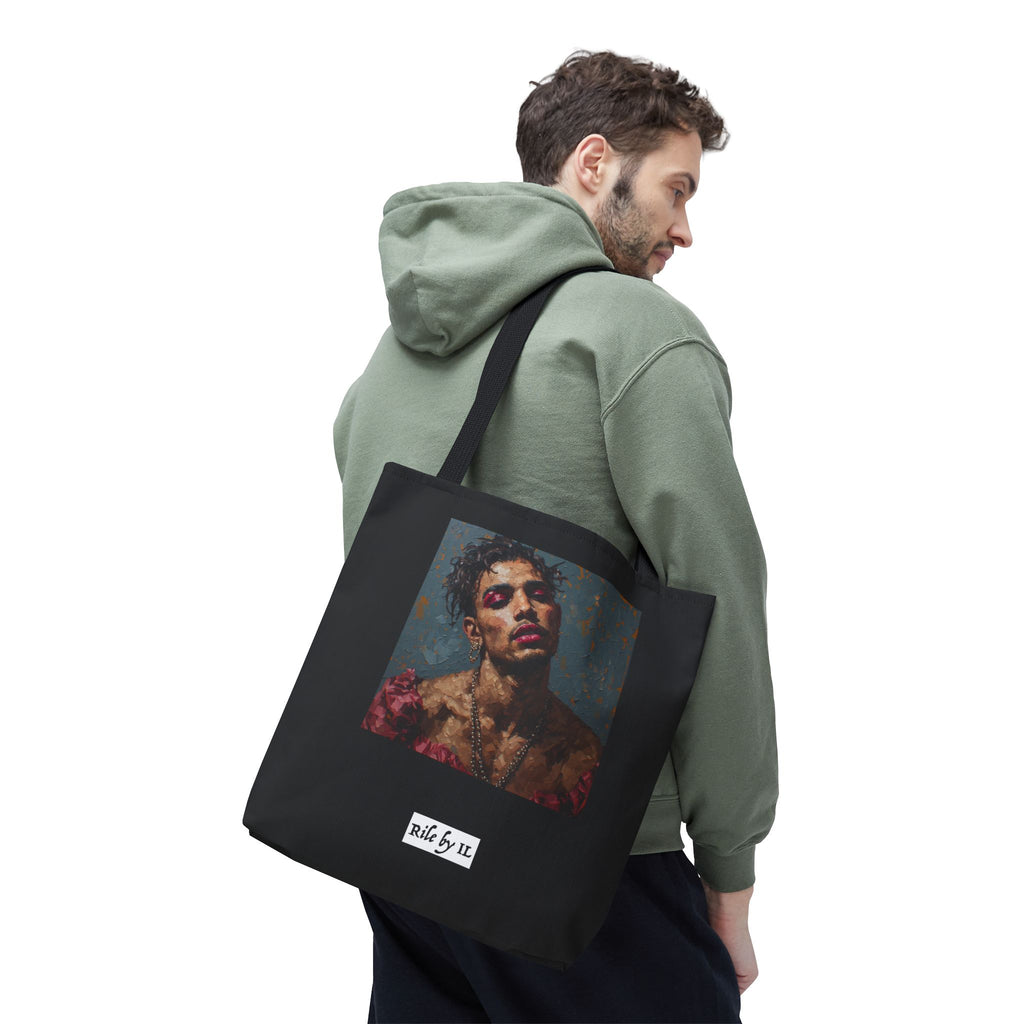 Man w/ Pink Eyeshadow Tote Bag