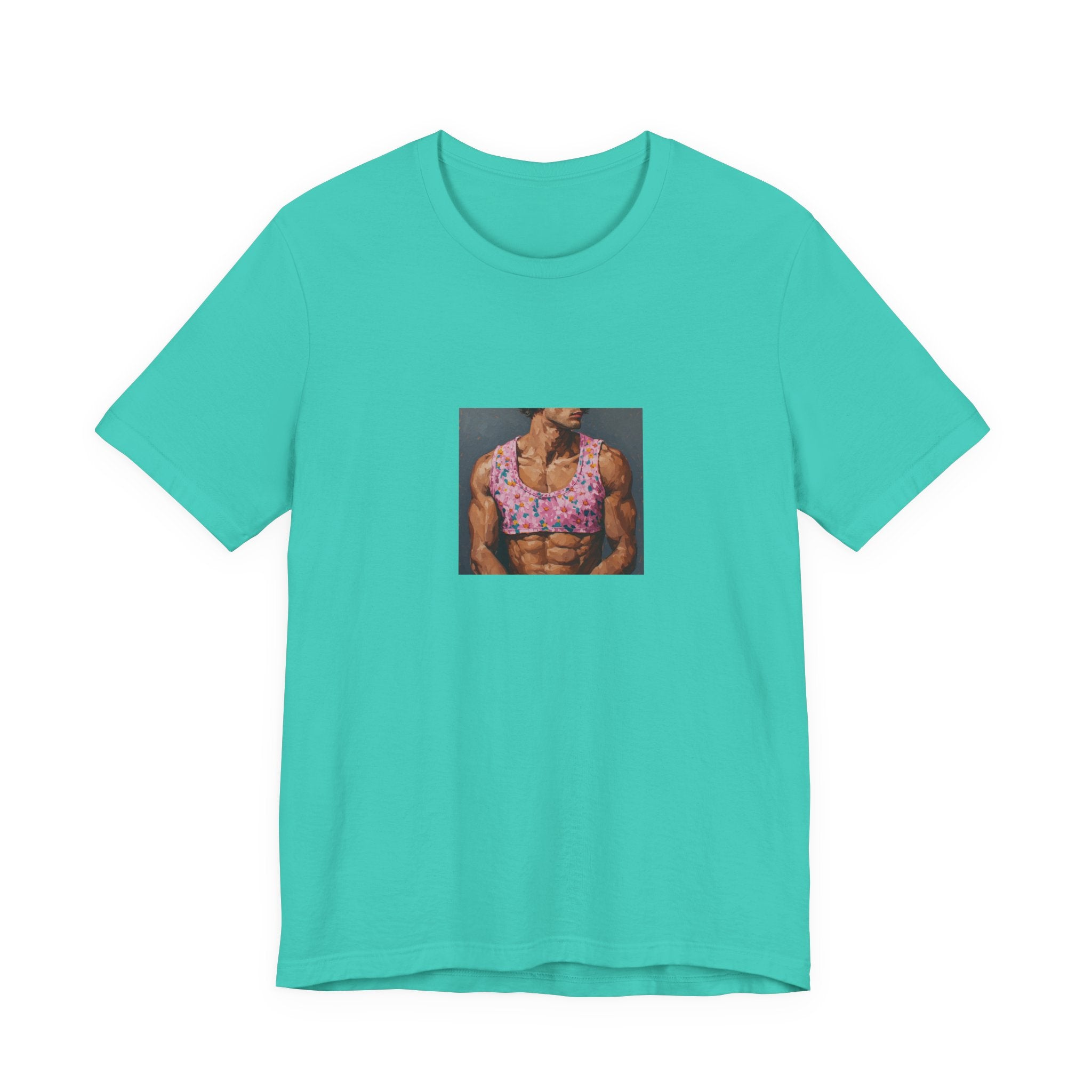 Pink Crop-Top Print T-shirt