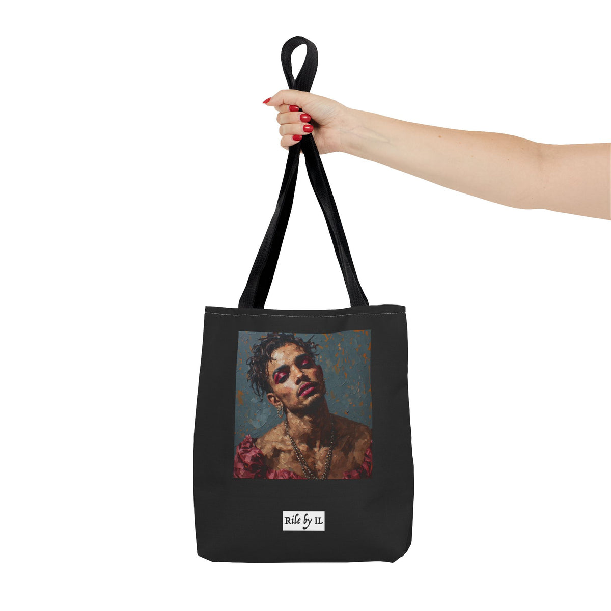 Man w/ Pink Eyeshadow Tote Bag