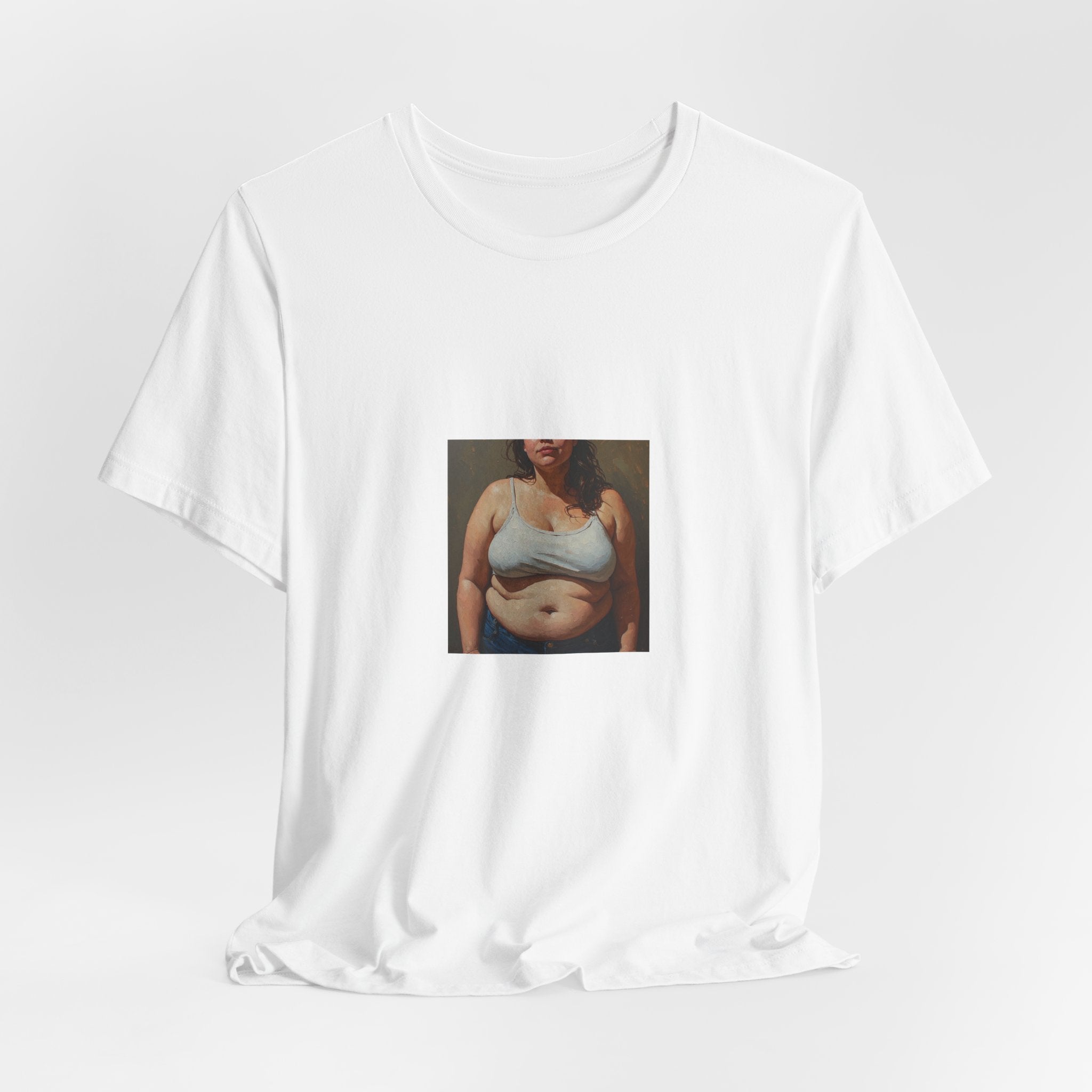 Woman In Jeans T-shirt