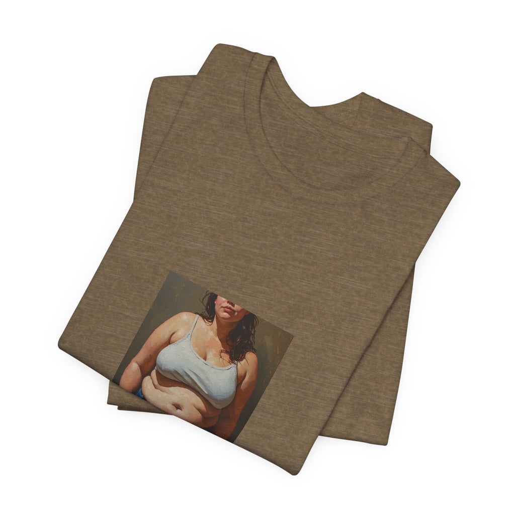 Woman In Jeans T-shirt