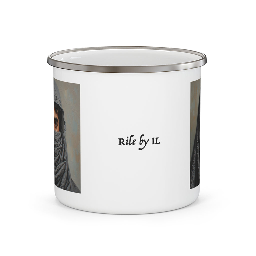 Veiled Man Enamel Cup w/ Rile by IL Logo