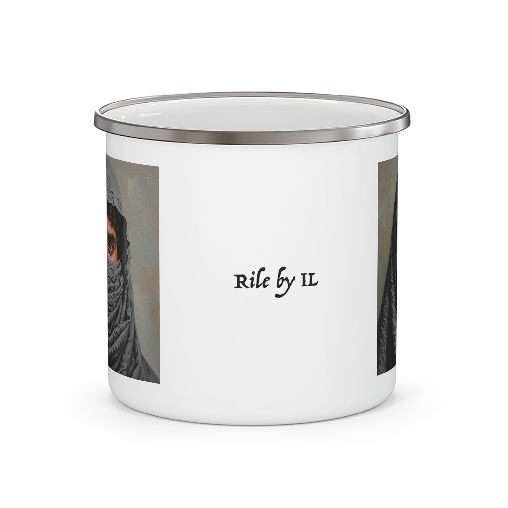 Veiled Man Camping Enamel Cup