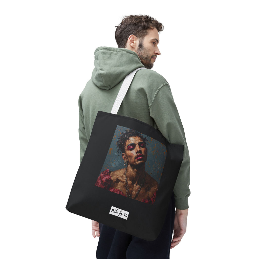 Man w/ Pink Eyeshadow Tote Bag