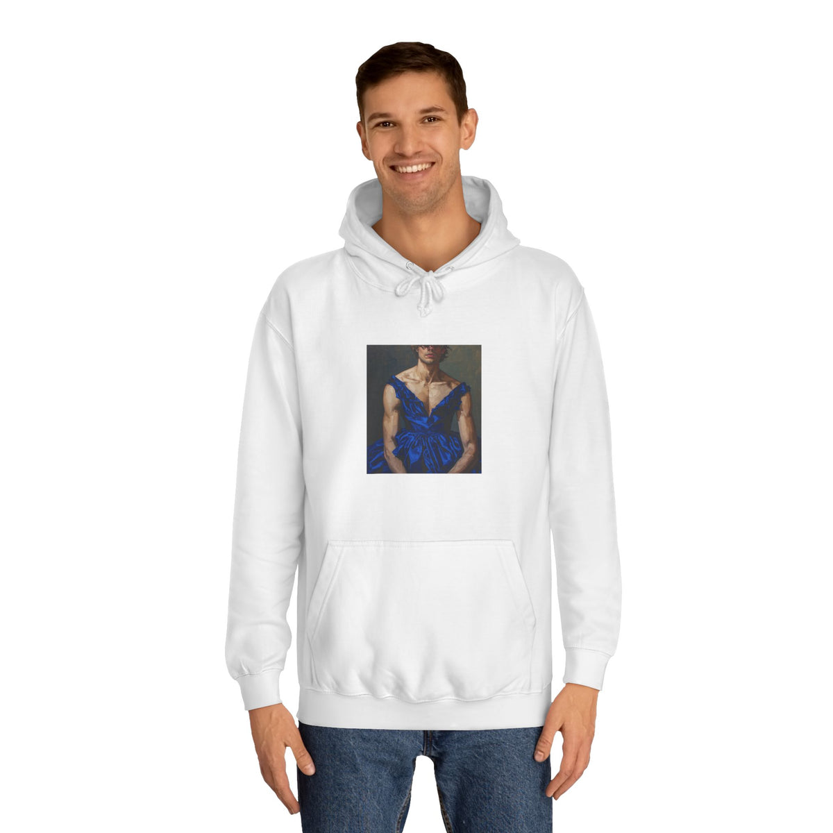 Man In Blue Dress Hoodie