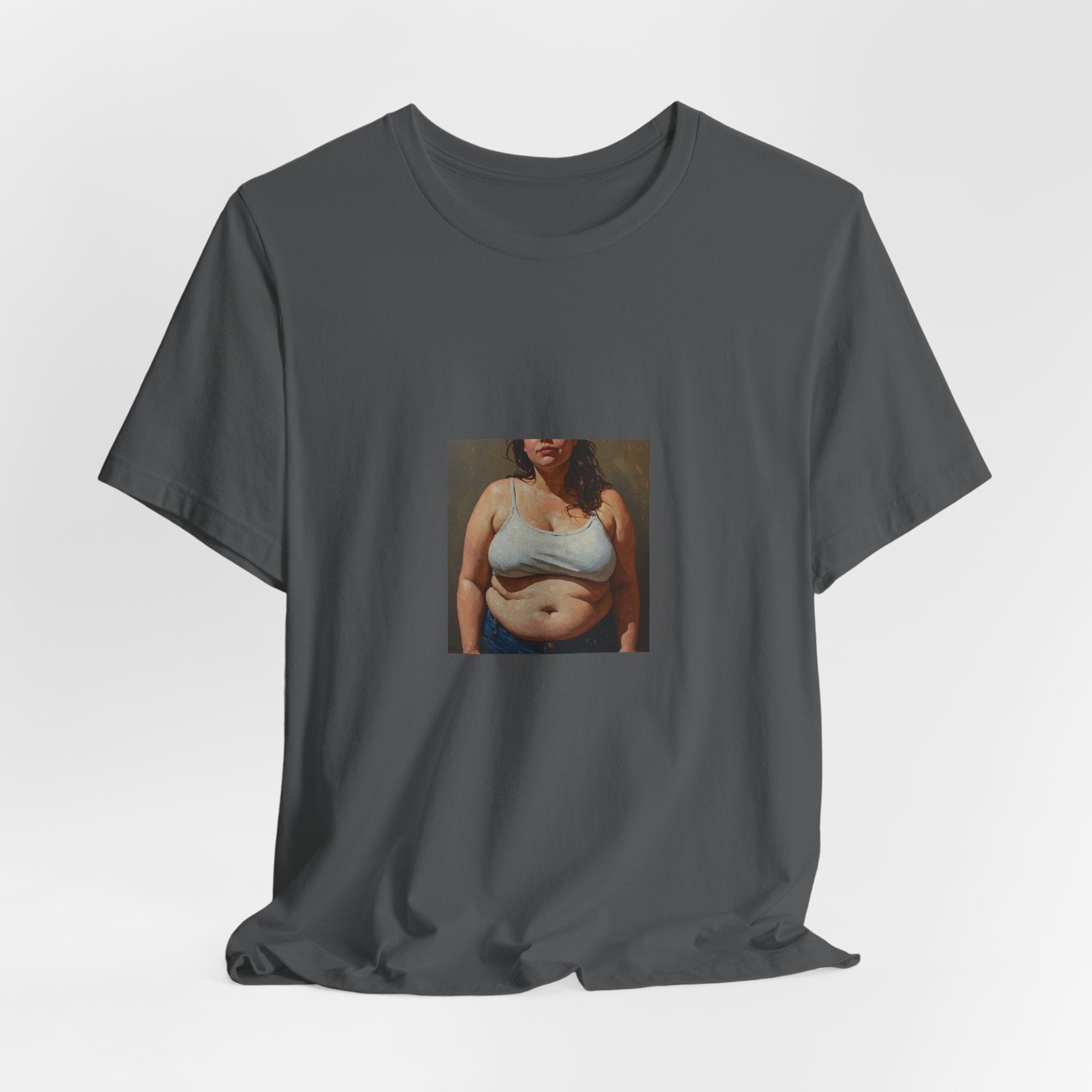 Woman In Jeans T-shirt