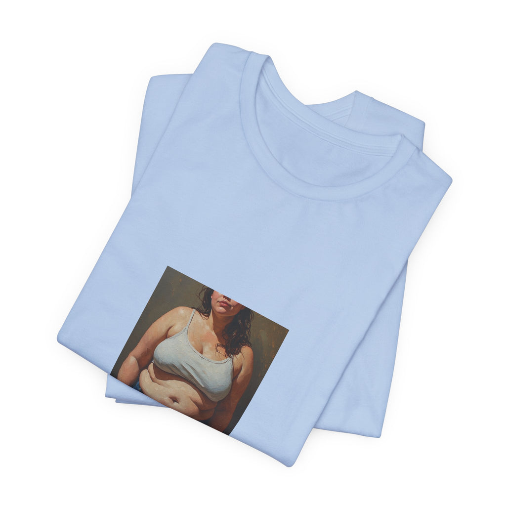 Woman In Jeans T-shirt