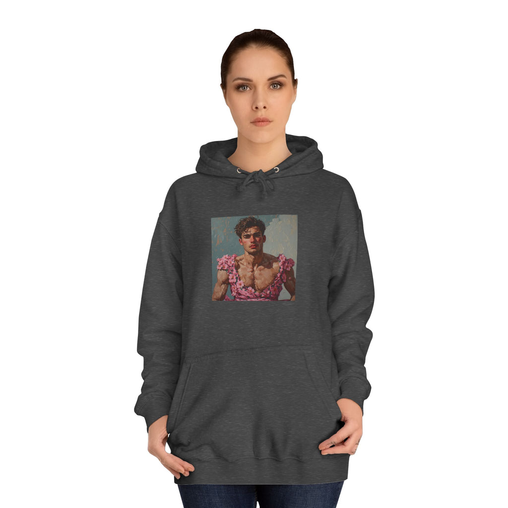 Man In Pink Dress Hoodie