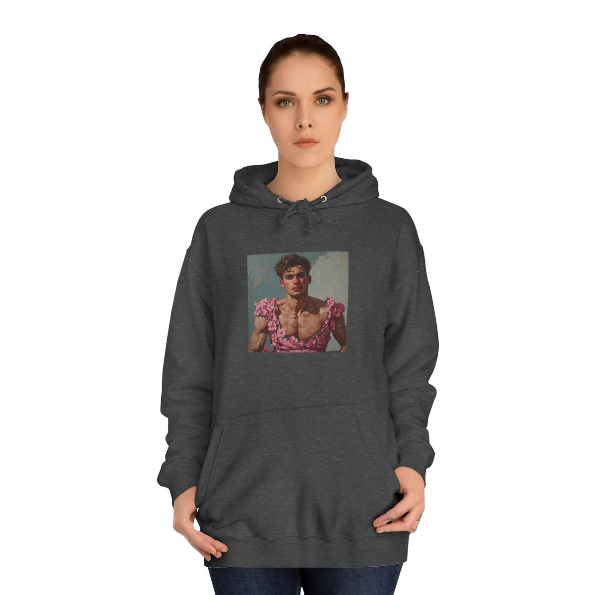 Man In Pink Dress Hoodie