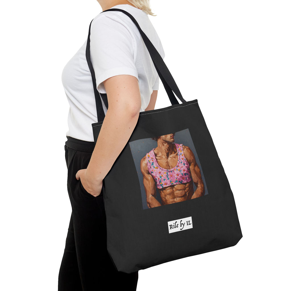 Man In Pink Crop Top Tote Bag