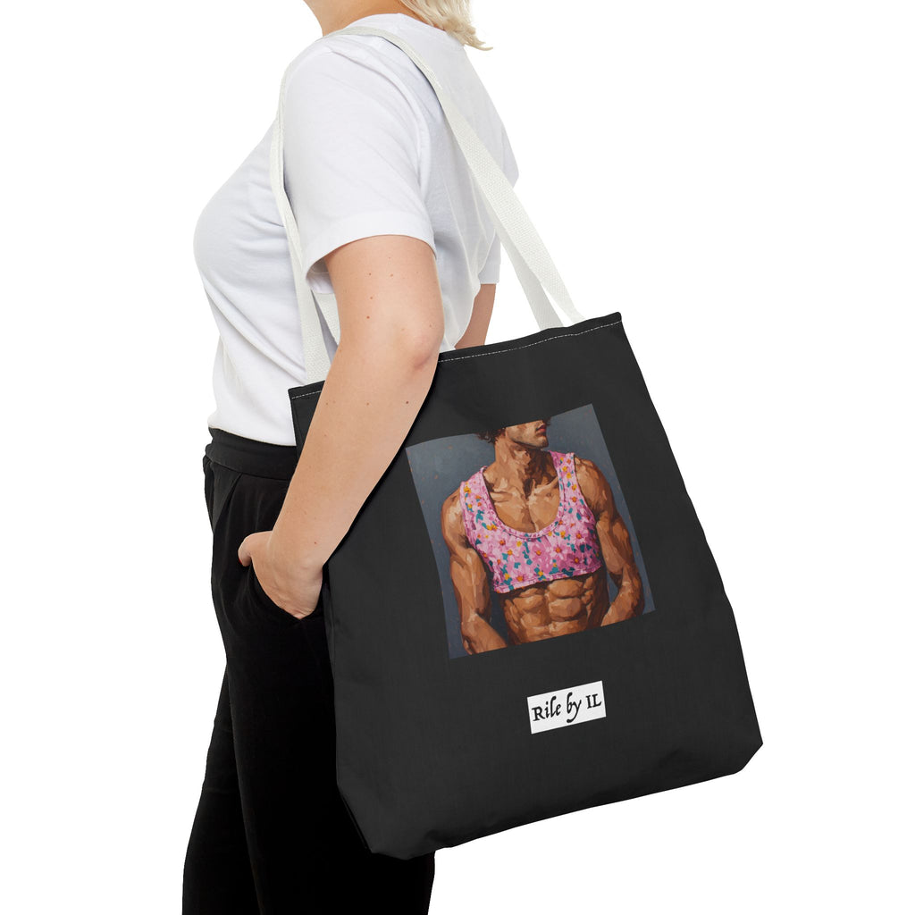Man In Pink Crop Top Tote Bag
