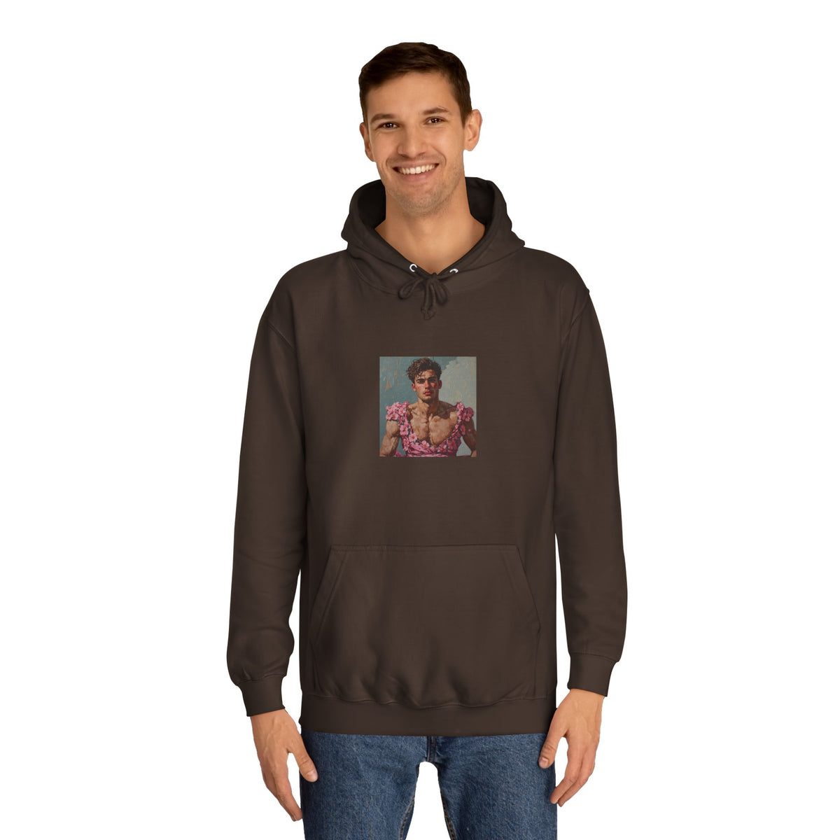 Man In Pink Dress Hoodie