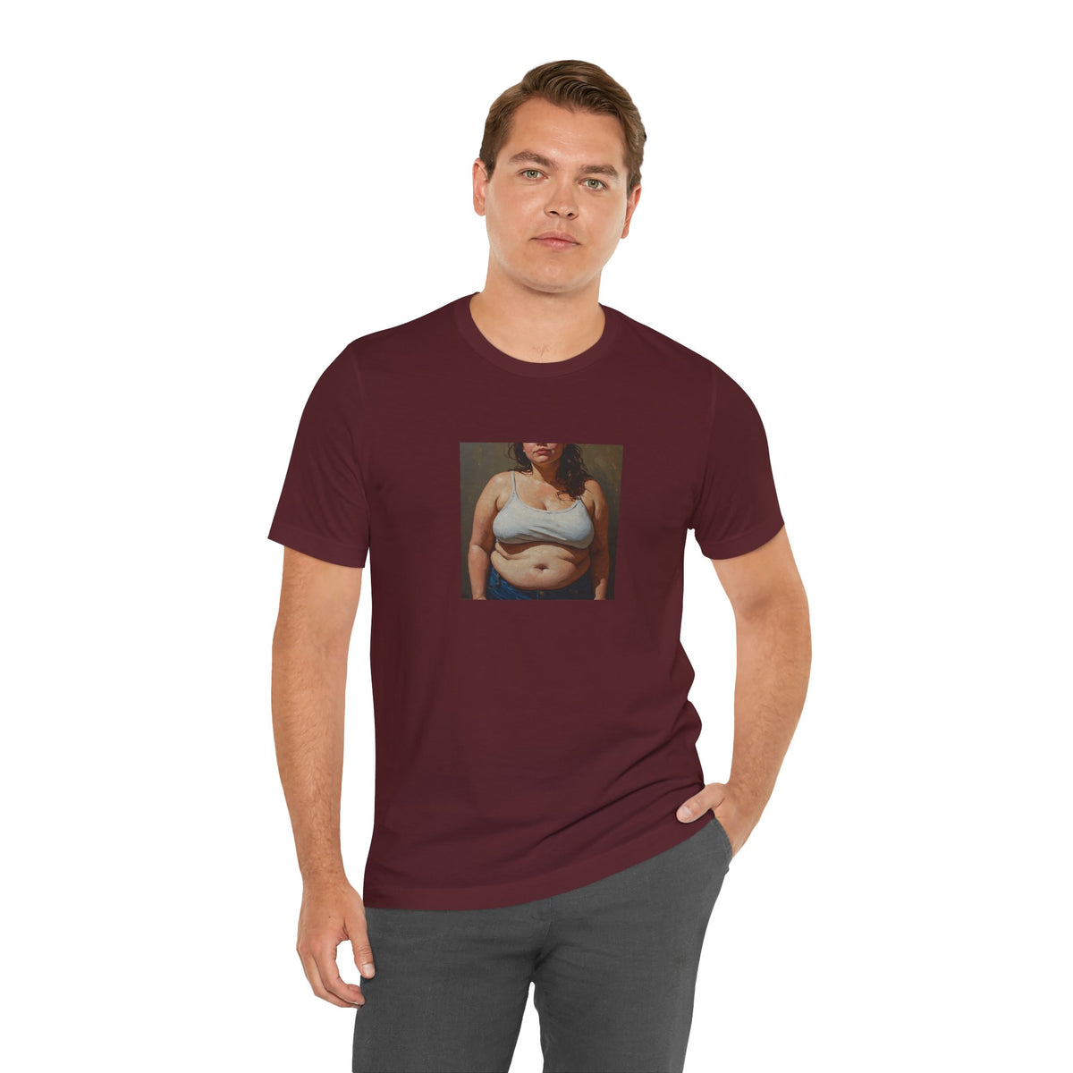 Woman In Jeans T-Shirt