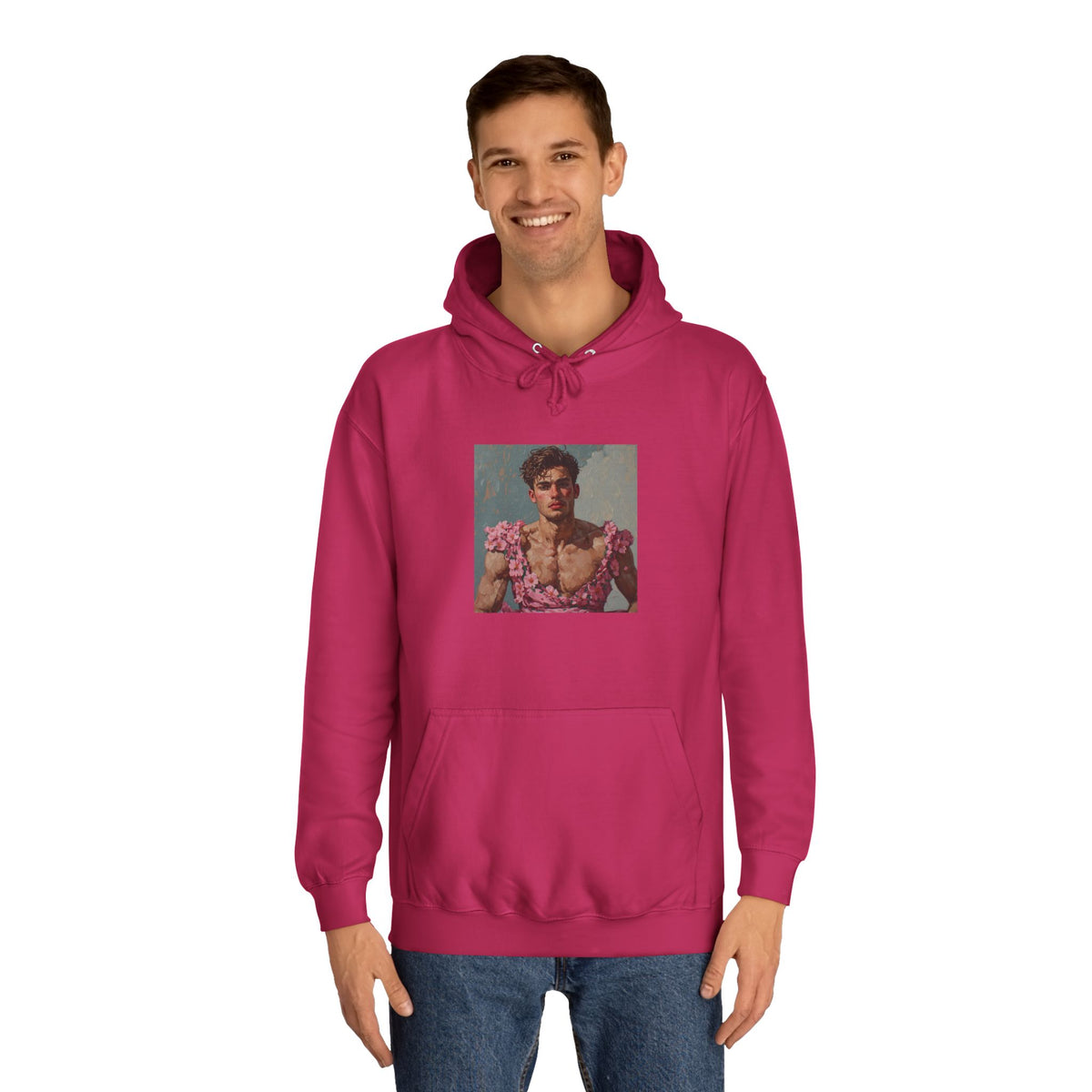 Man In Pink Dress Hoodie