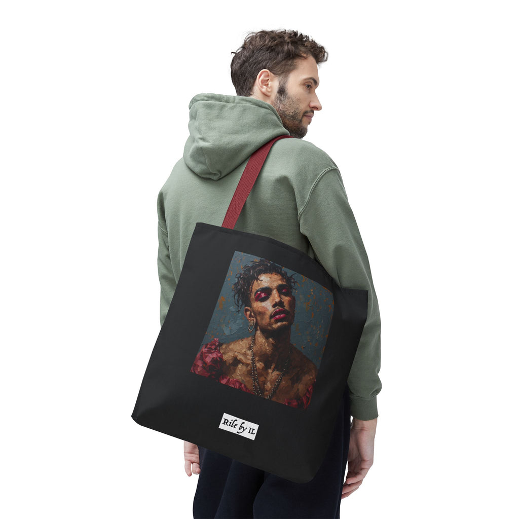 Man w/ Pink Eyeshadow Tote Bag