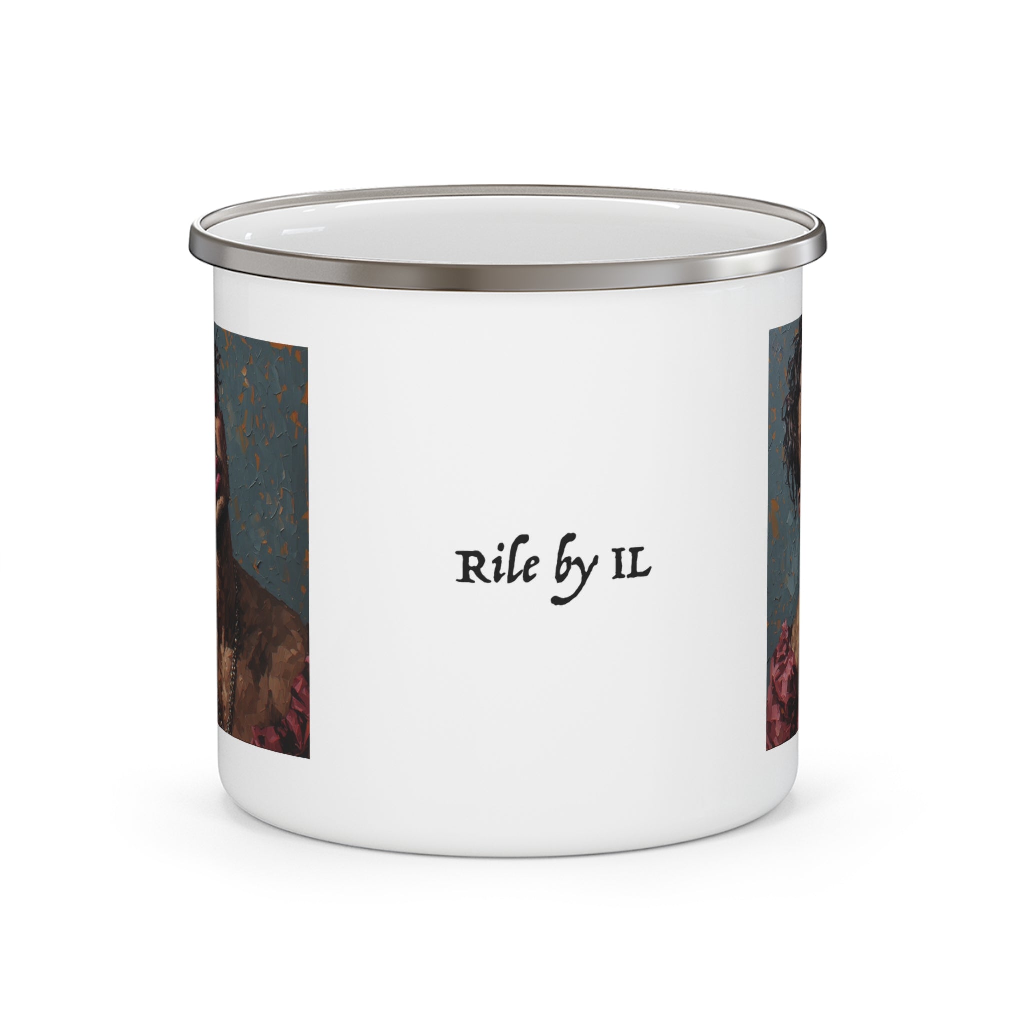 Man w/ PInk Eyeshadow Camping Enamel Cup