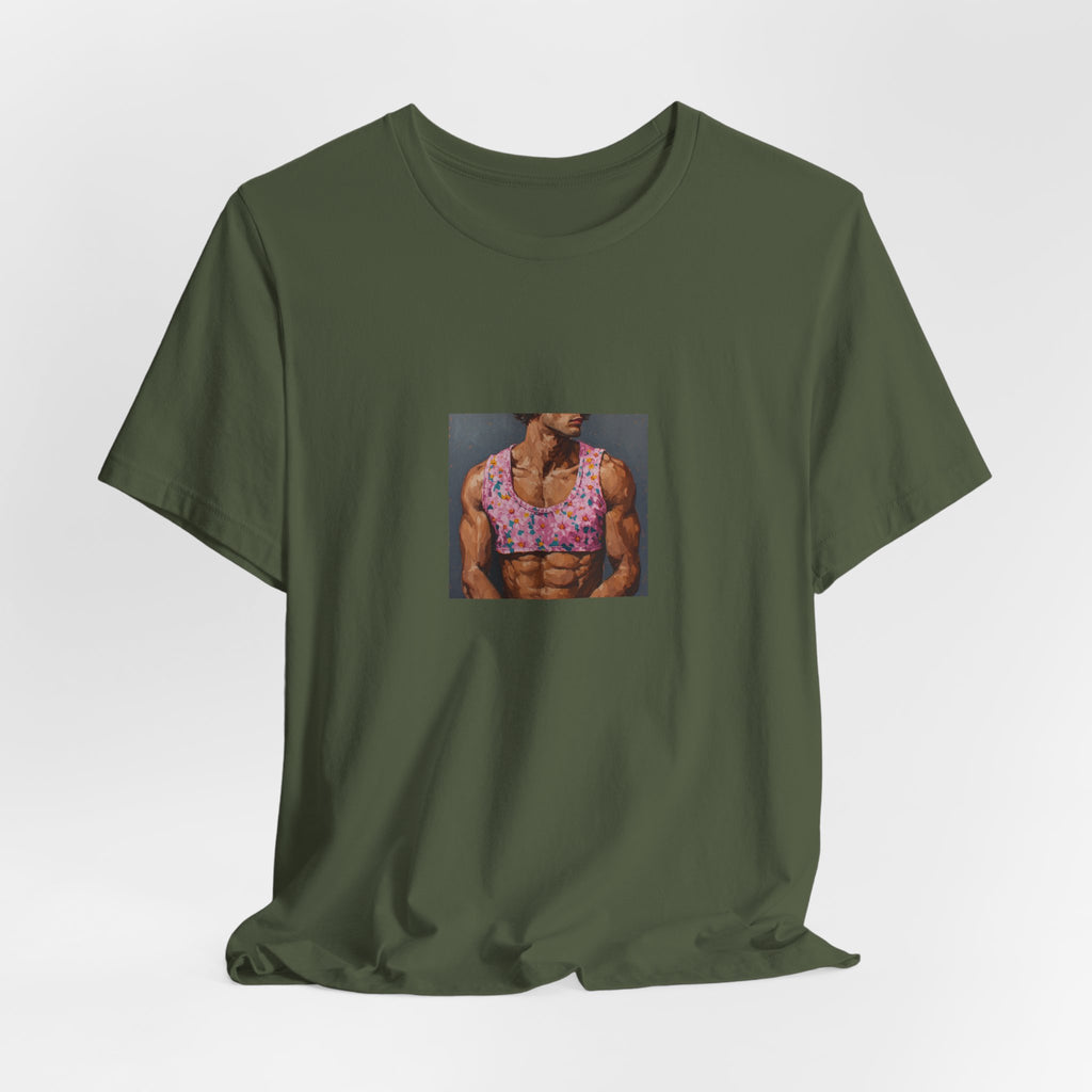 Man w/ Pink Crop Top T-shirt