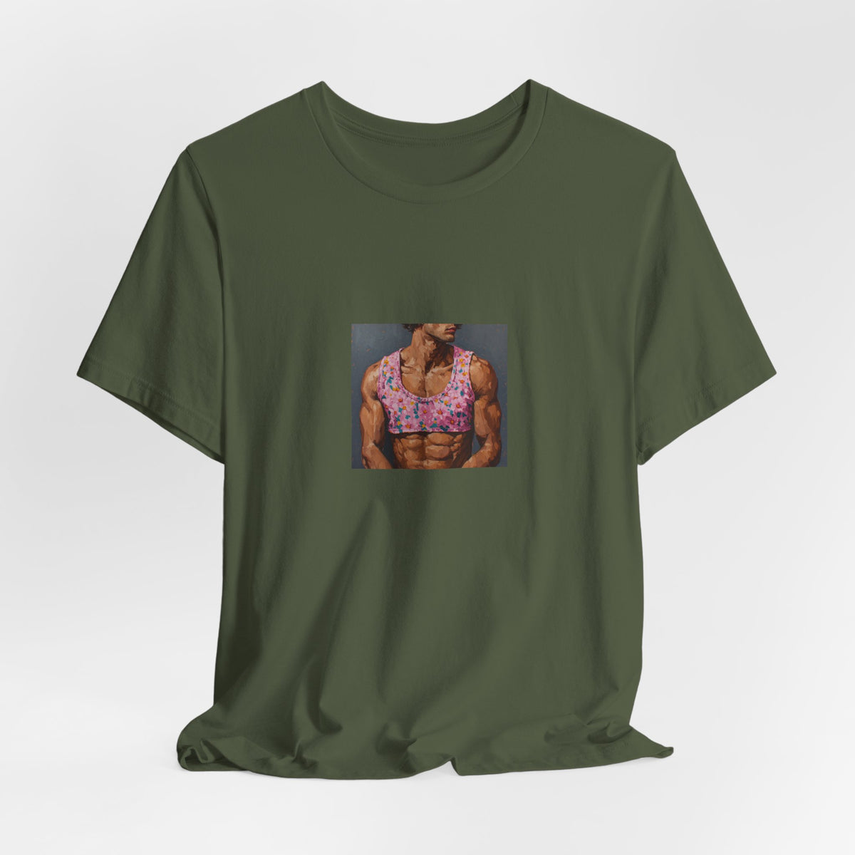 Man w/ Pink Crop Top T-shirt