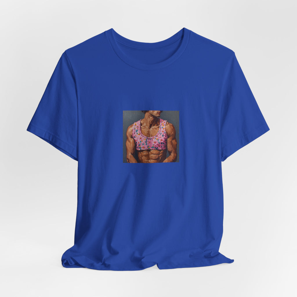 Pink Crop-Top Print T-shirt