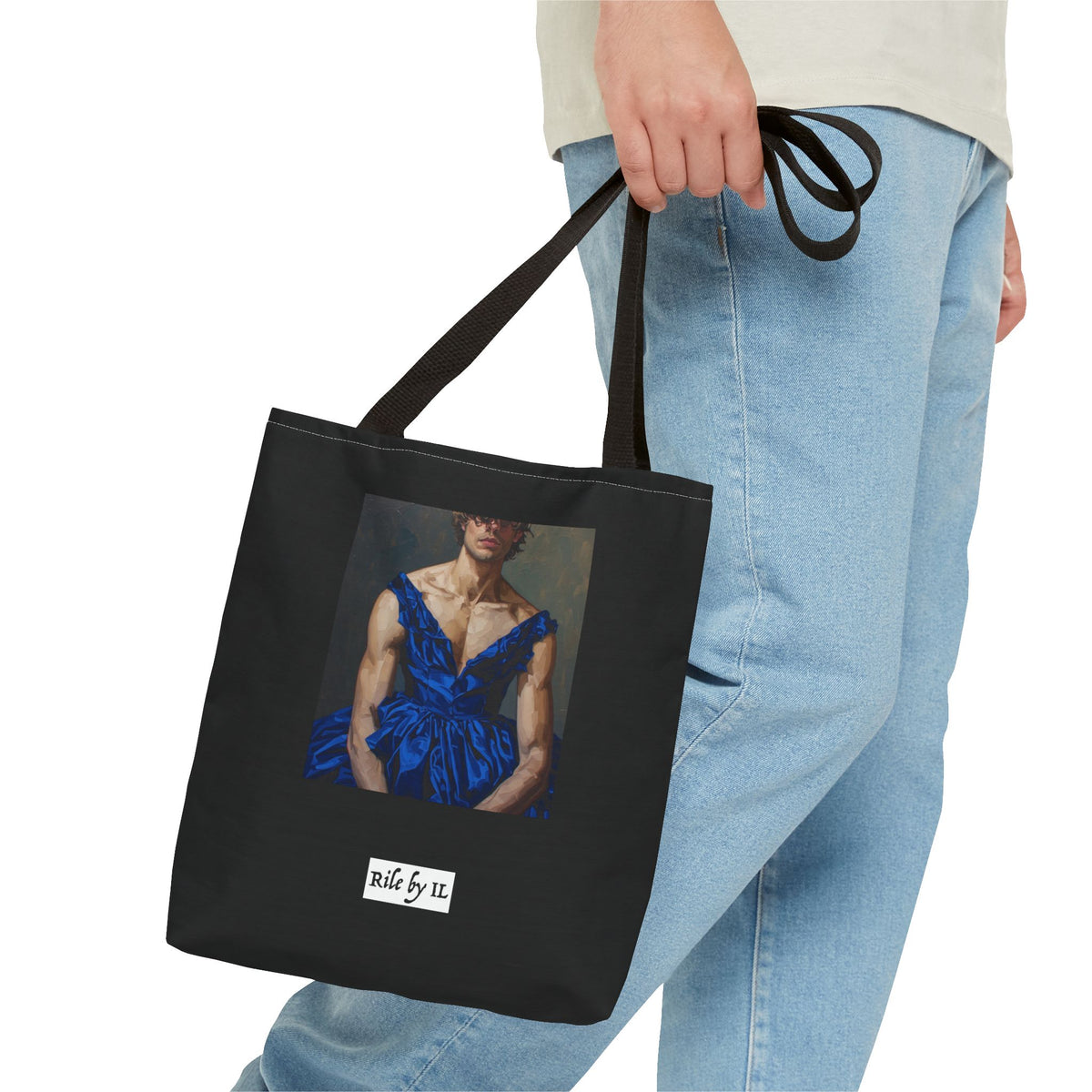 Man In Blue Dress Tote Bag