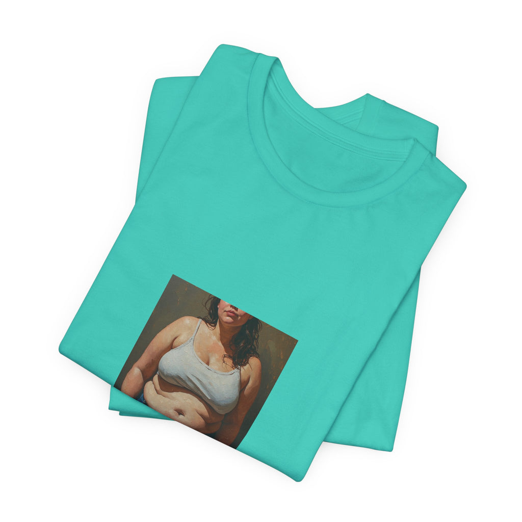 Woman In Jeans T-shirt