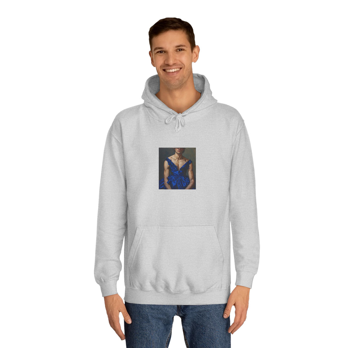 Man In Blue Dress Hoodie