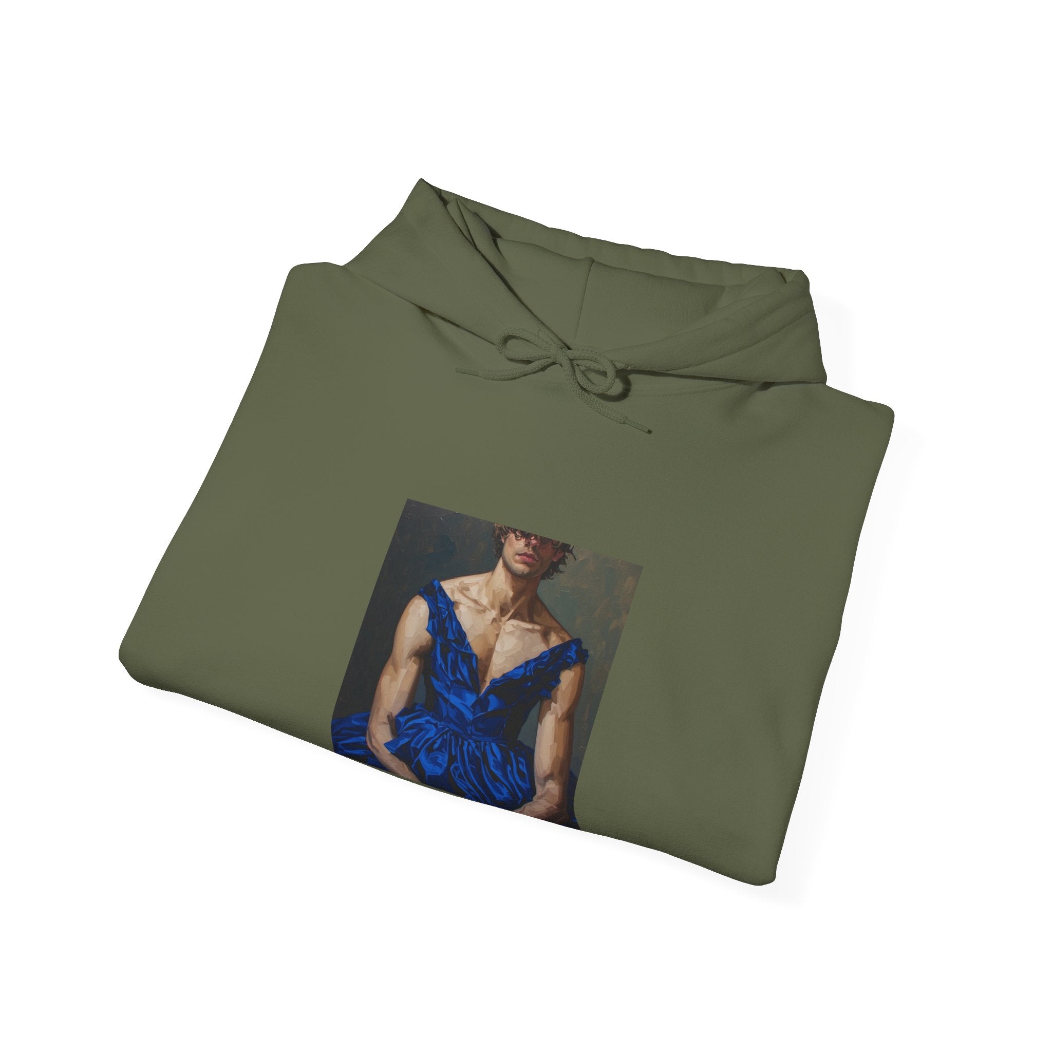 Man In Blue Dress Hoodie