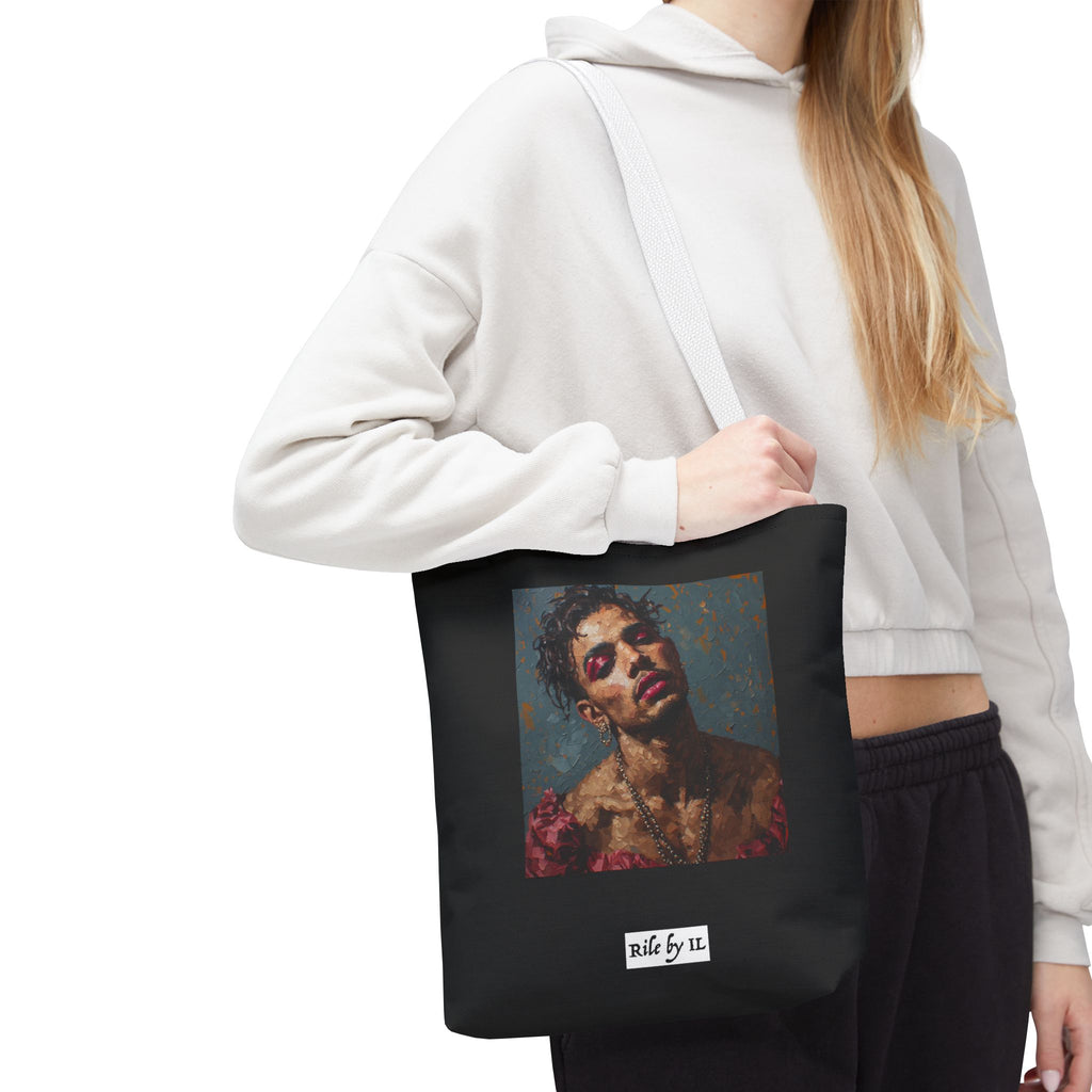 Man w/ Pink Eyeshadow Tote Bag