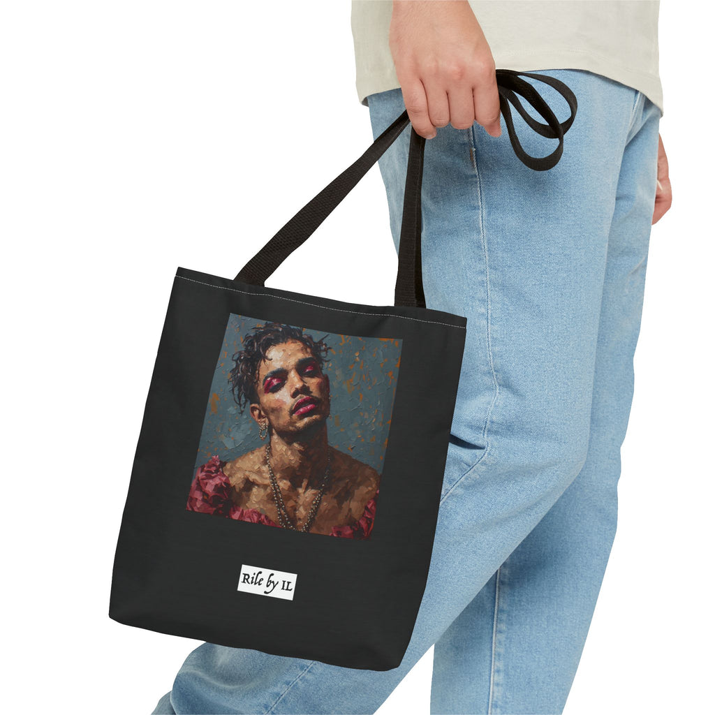 Man w/ Pink Eyeshadow Tote Bag