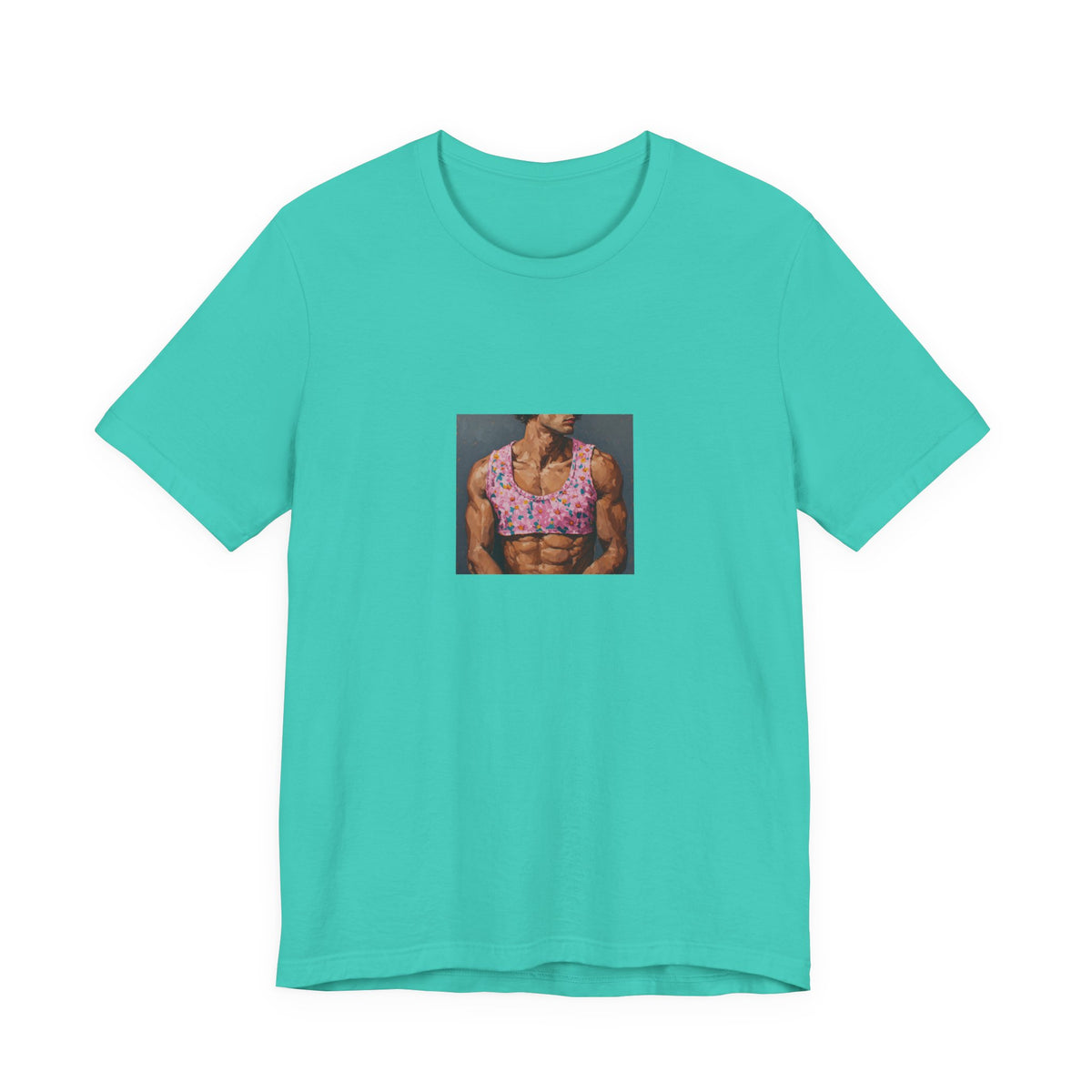 Man w/ Pink Crop Top T-shirt