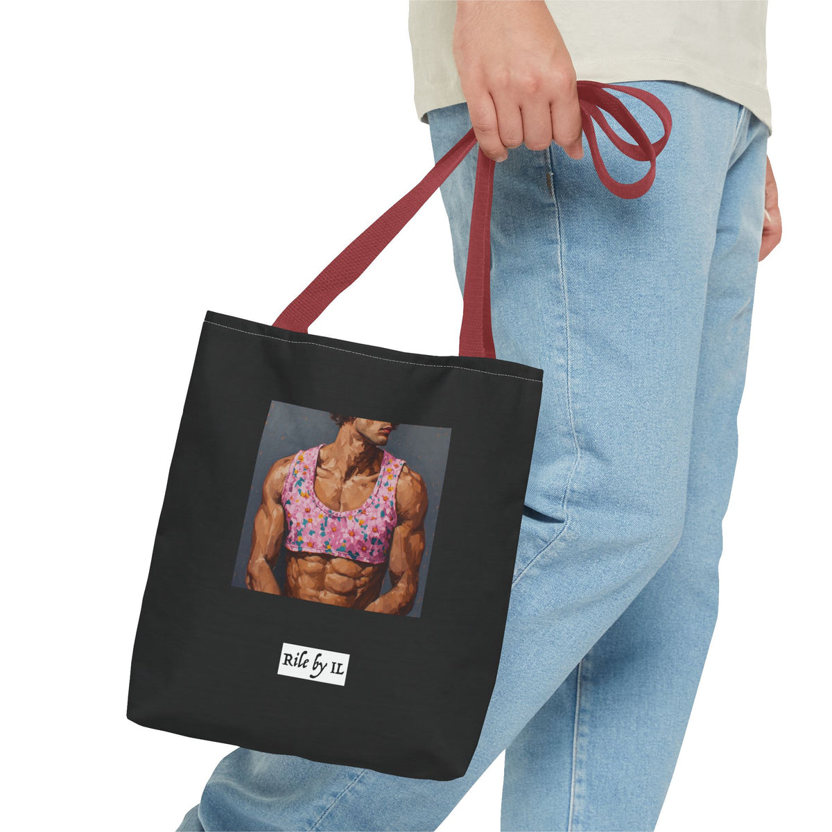 Man In Pink Crop Top Tote Bag