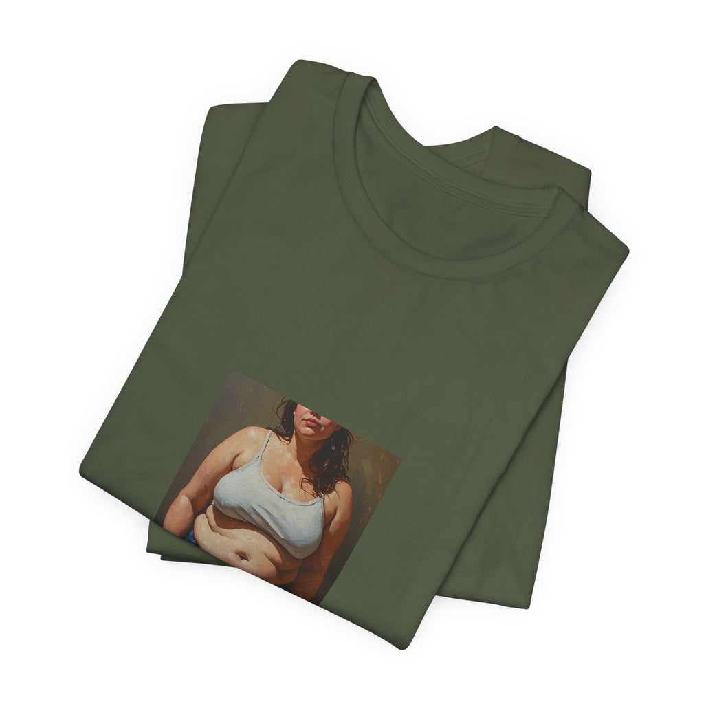 Woman In Jeans T-shirt