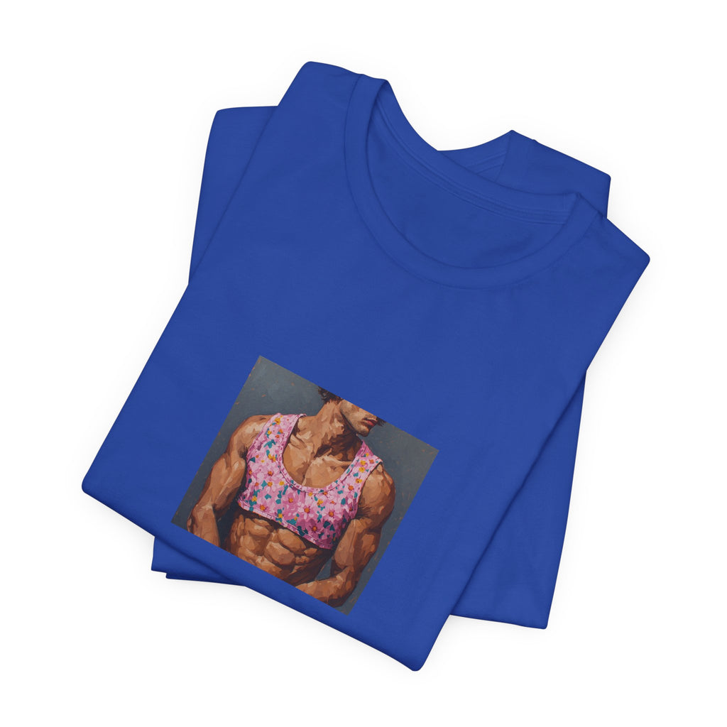 Pink Crop-Top Print T-shirt
