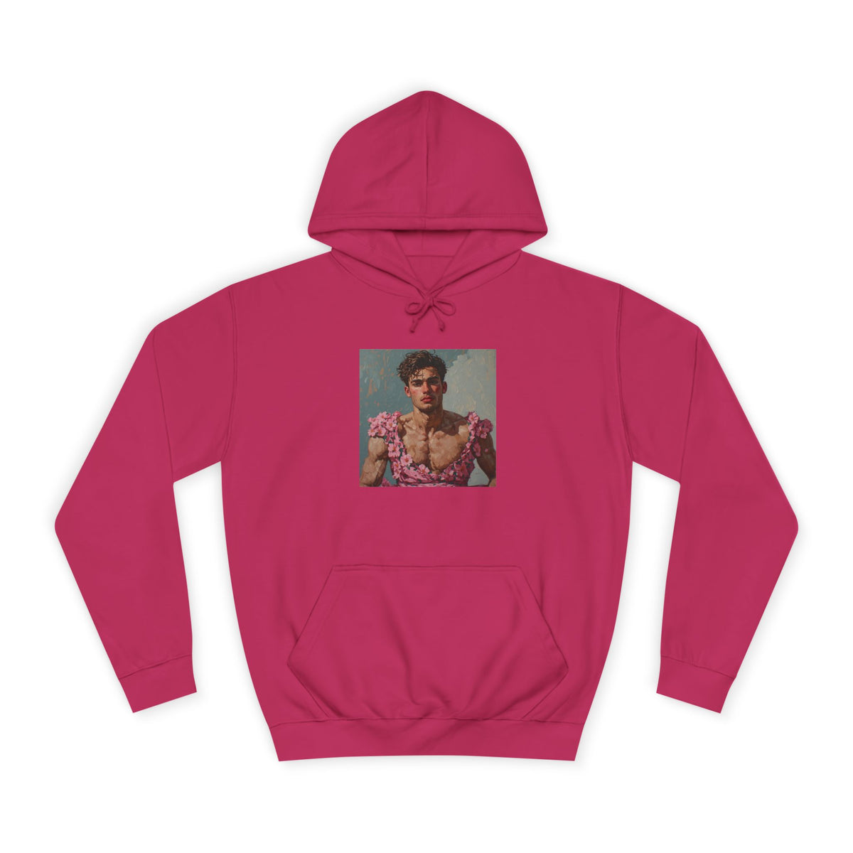 Man In Pink Dress Hoodie