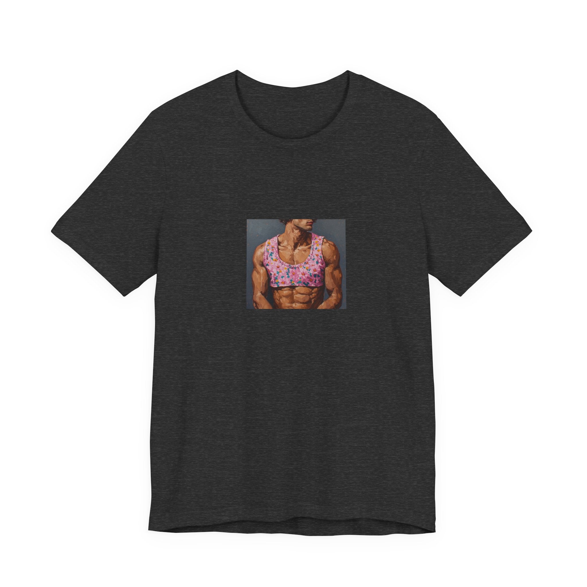 Pink Crop-Top Print T-shirt