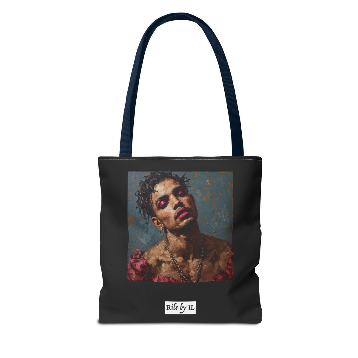Man w/ Pink Eyeshadow Tote Bag