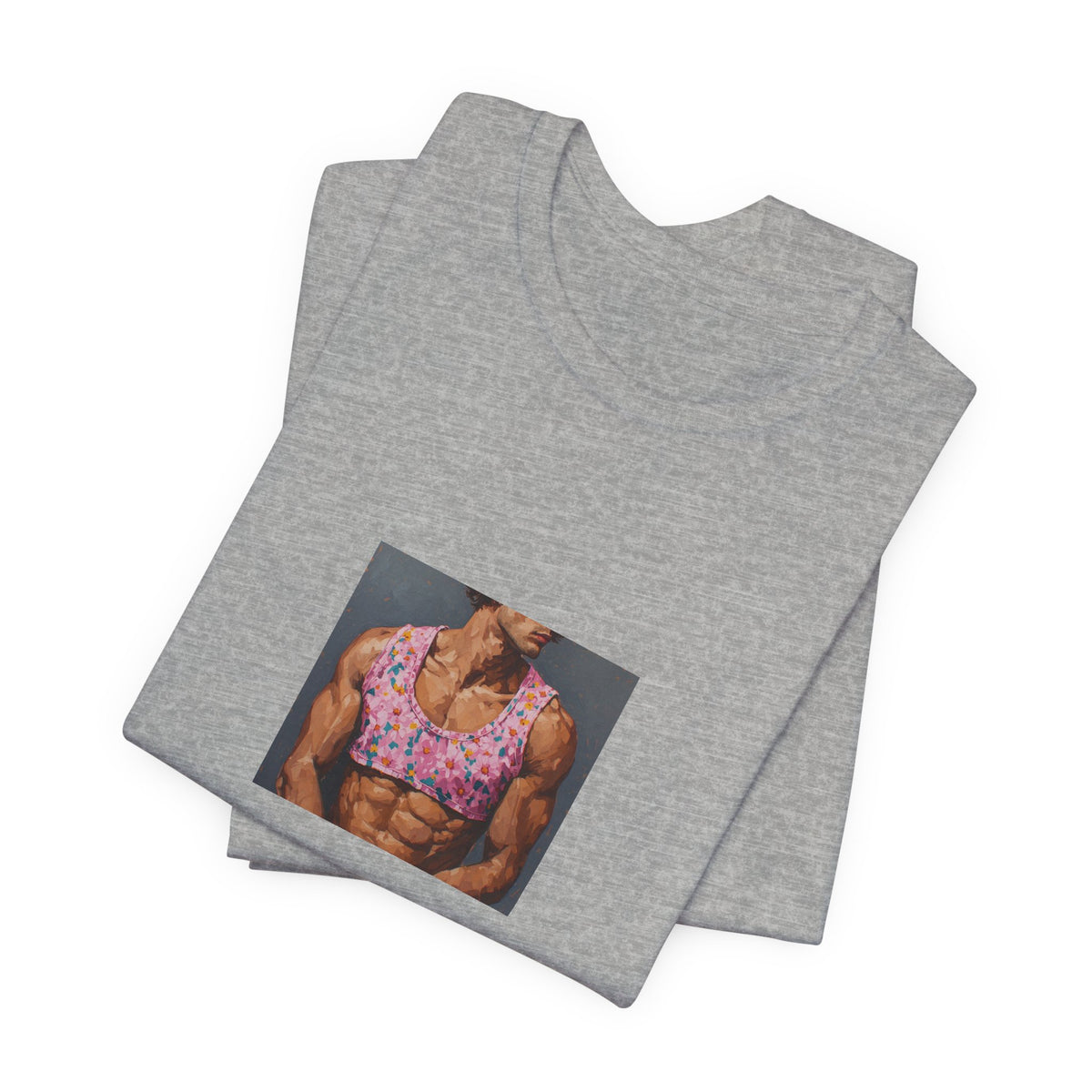 Man w/ Pink Crop Top T-shirt