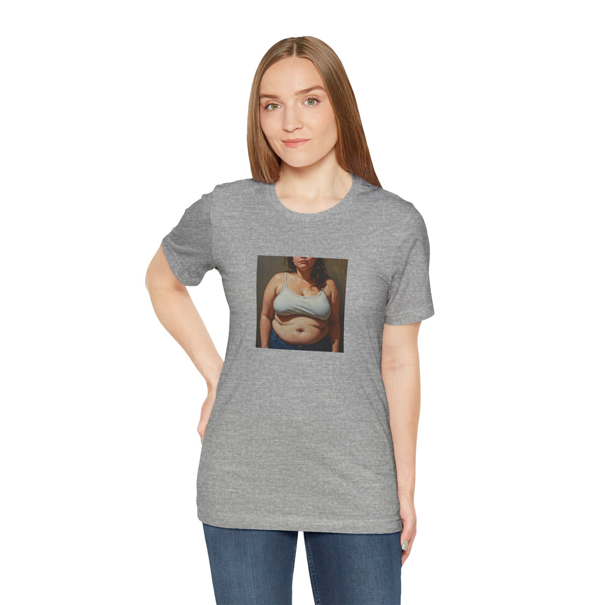 Woman In Jeans T-Shirt