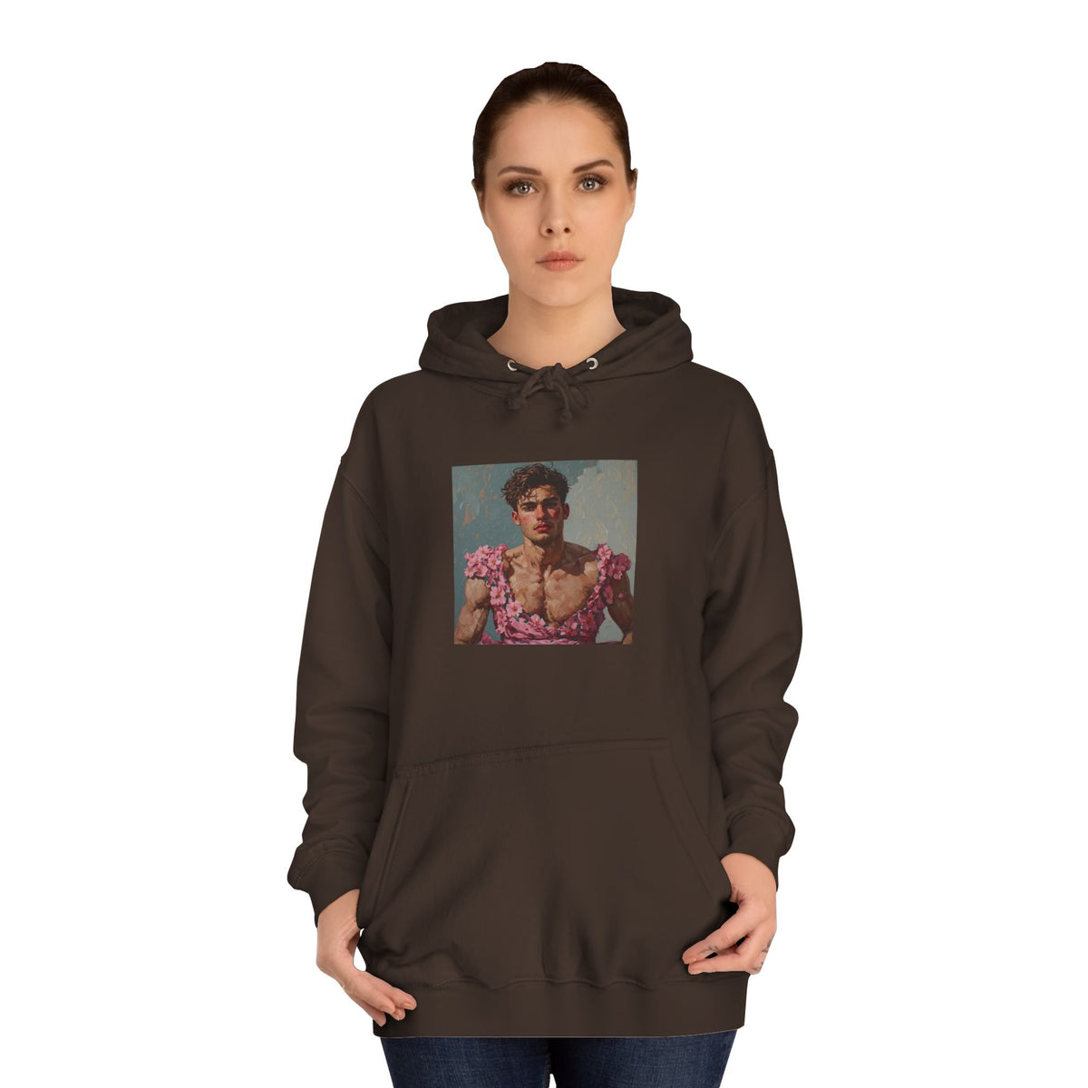 Man In Pink Dress Hoodie