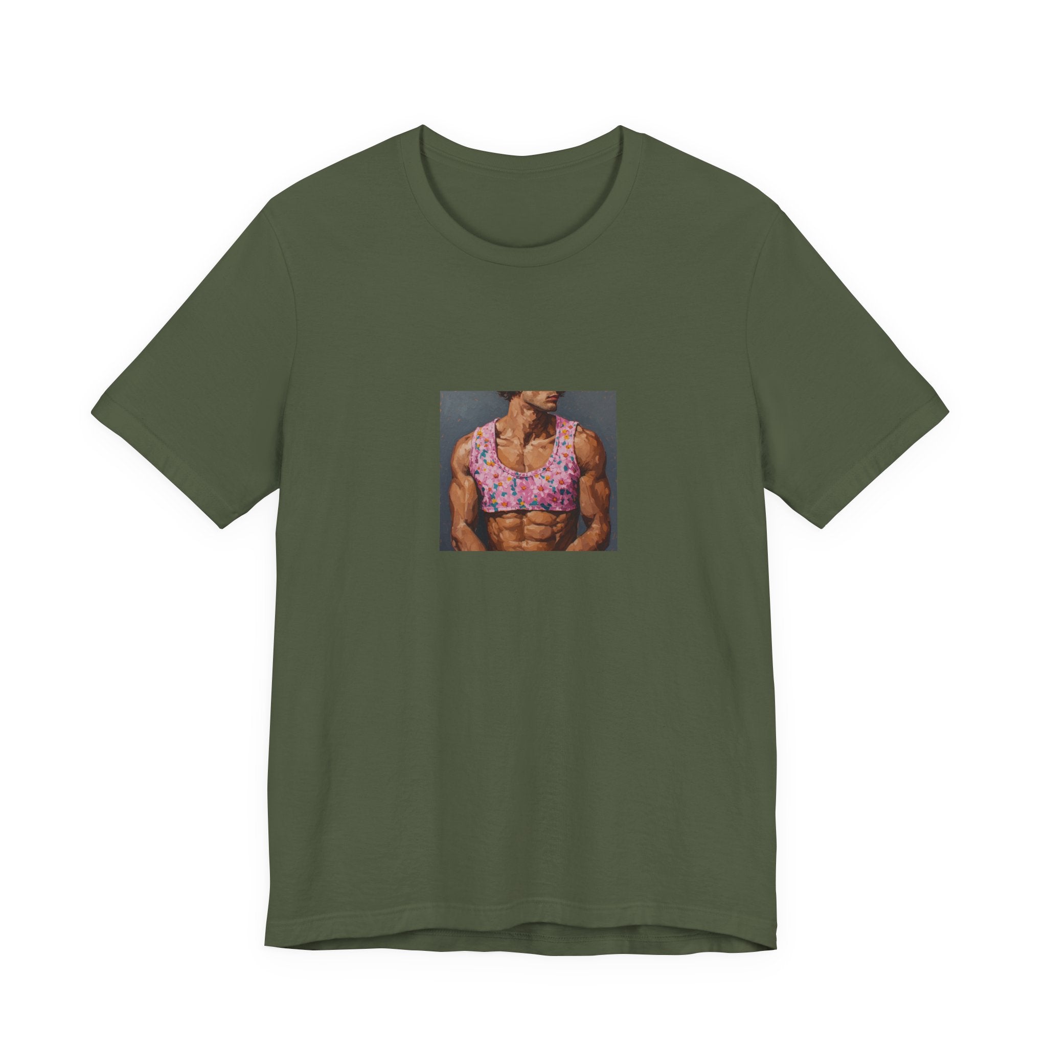 Pink Crop-Top Print T-shirt