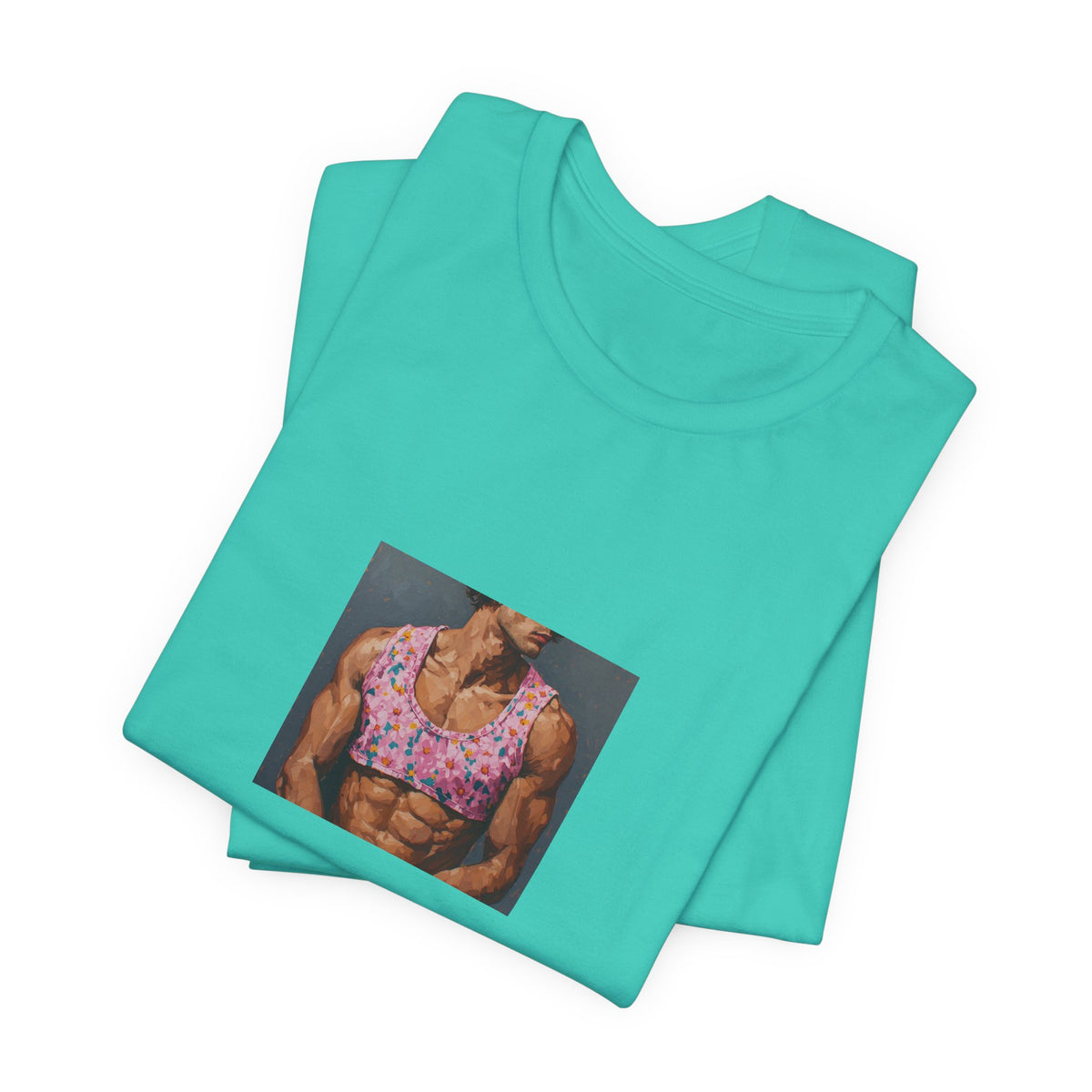 Man w/ Pink Crop Top T-shirt
