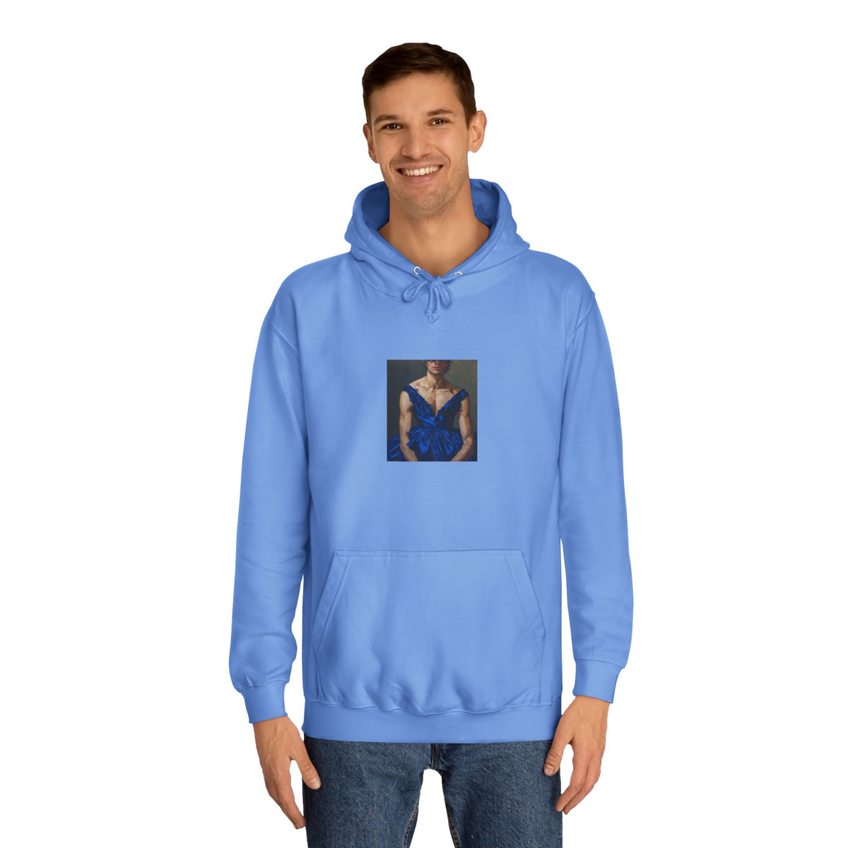 Man In Blue Dress Hoodie