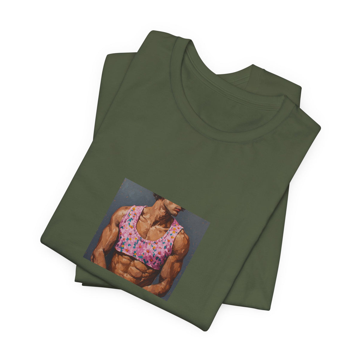 Man w/ Pink Crop Top T-shirt