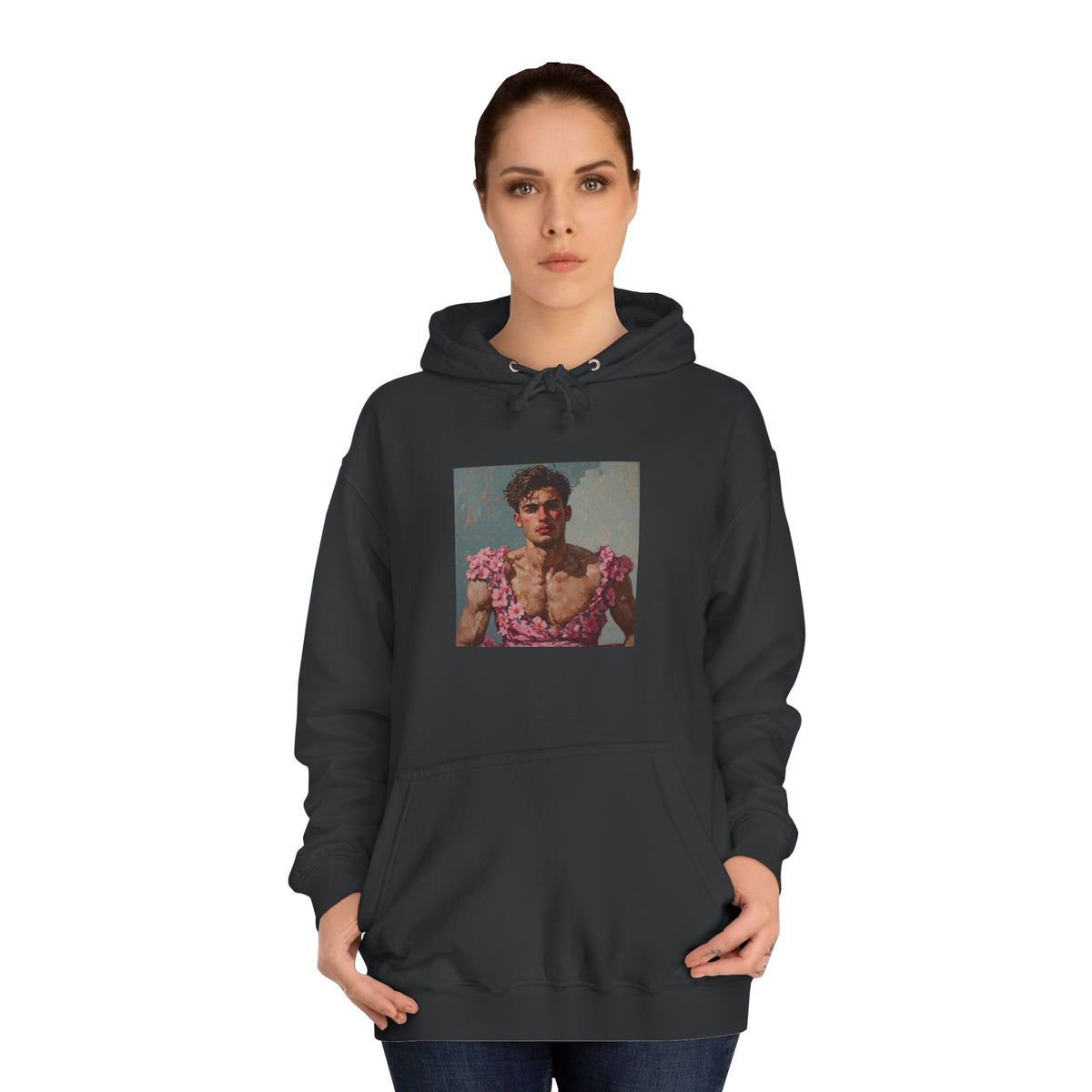 Man In Pink Dress Hoodie