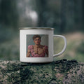 Man In Pink Dress Enamel Cup w/ Rile by IL Logo