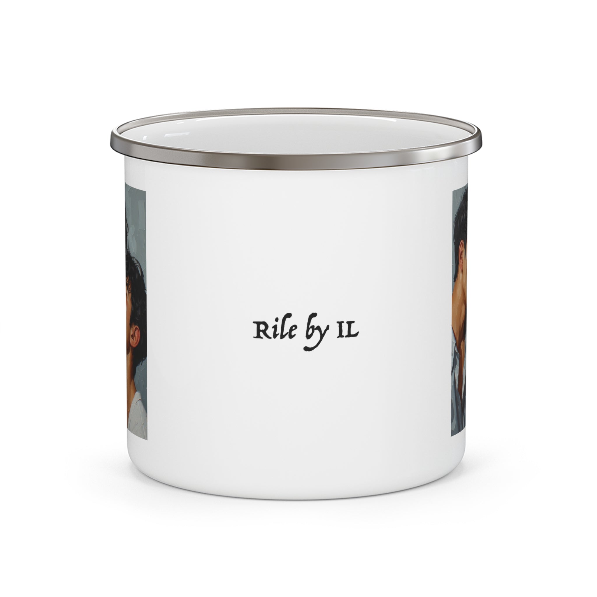 Loving Couple Camping Enamel Cup