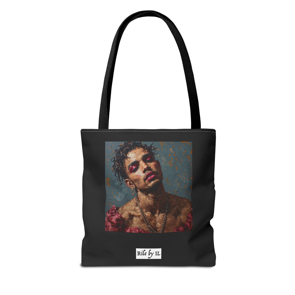 Man w/ Pink Eyeshadow Tote Bag