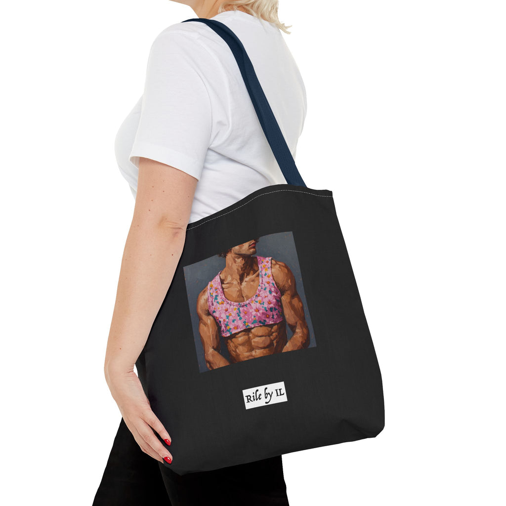 Man In Pink Crop Top Tote Bag