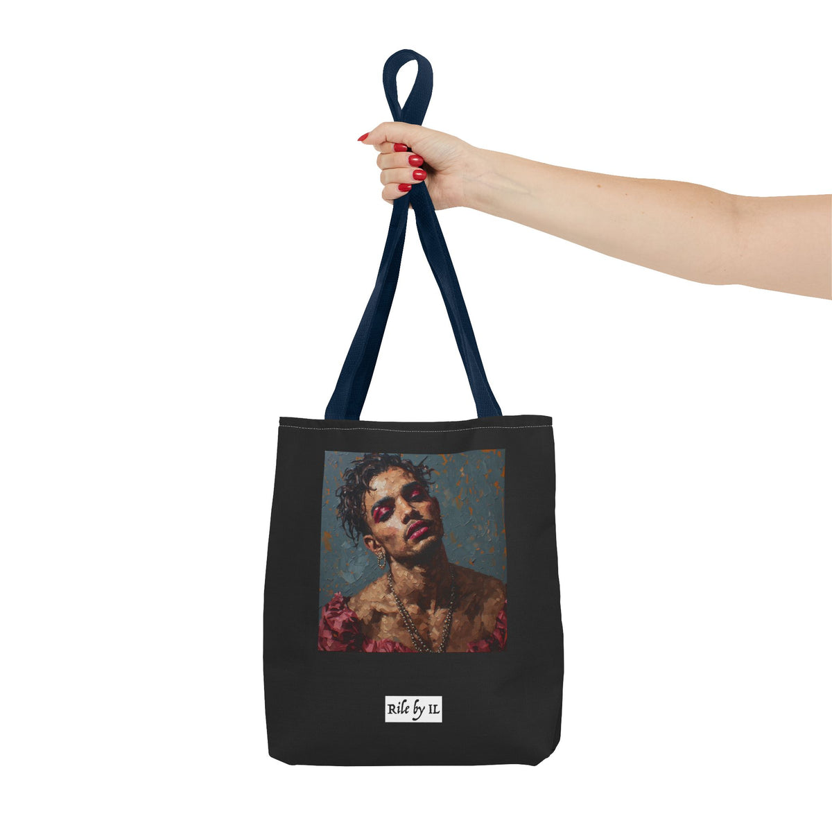 Man w/ Pink Eyeshadow Tote Bag