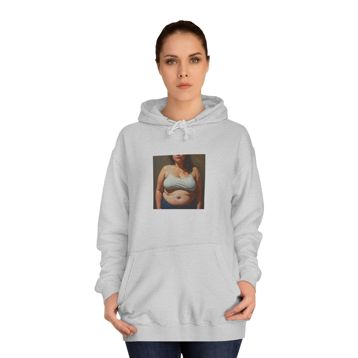 Woman In Jeans Hoodie
